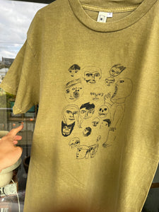 Night faces T-shirt (Khaki green)