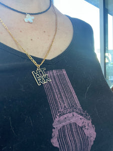 HTRK gold charm necklace