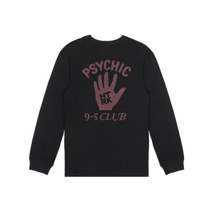 Psychic 9-5 Club L/S T-shirt - Black with Blood Print