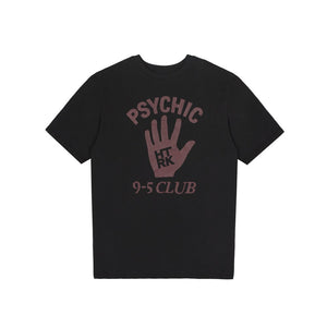 Psychic 9-5 Club T-Shirt - Black with Blood Print